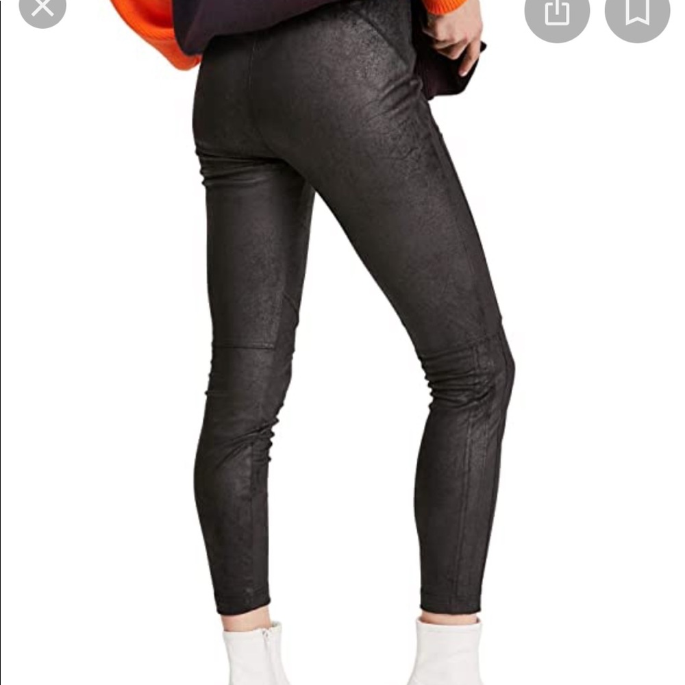 Free people black vegan suede pants